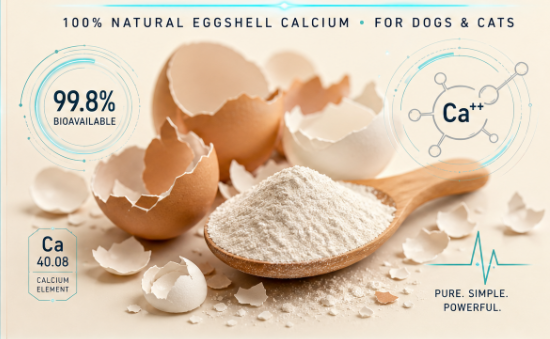 Natural eggshell calcium — the single ingredient in every jar